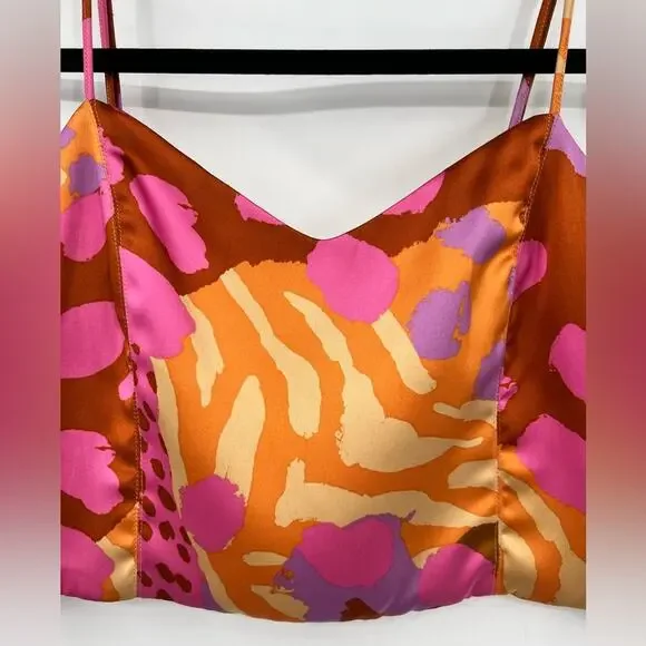 Christian Lacroix Crop Top Colorful Animal Print Art Ruched Back Y2K Size Large - Picture 5 of 13